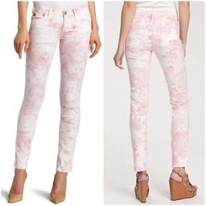 AG Stilt Cigarette Leg Jeans Tie Dye Pink {D38}